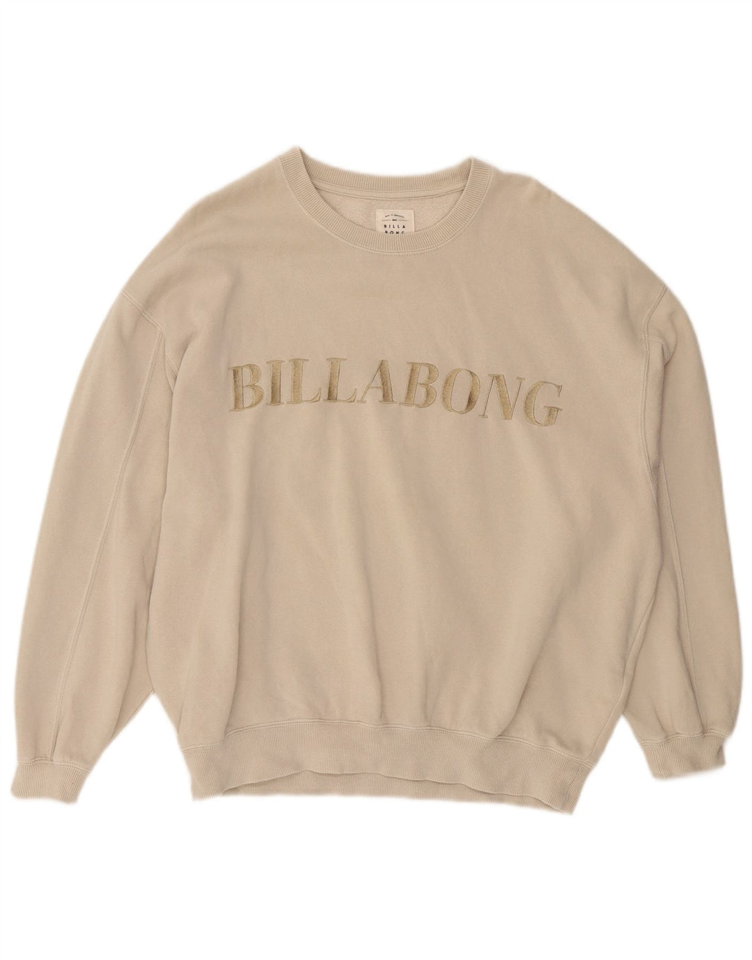 Suéter feminino Billabong de grandes dimensões UK 12 médio algodão branco