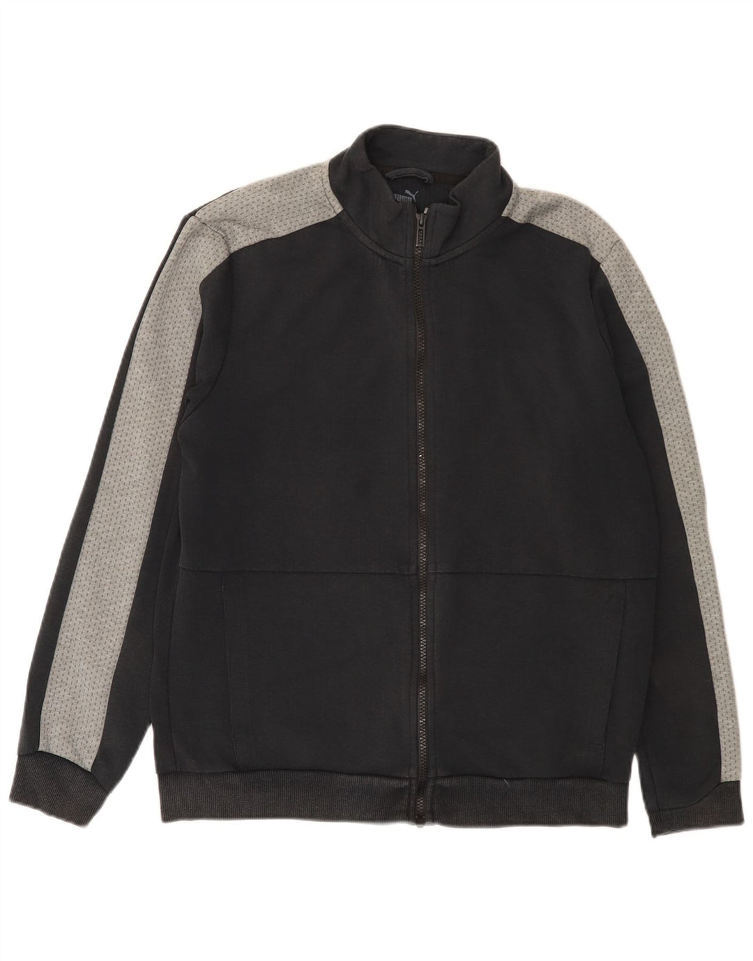Puma Mens Tracksuit Top Jacket Médio Preto Colorblock Algodão