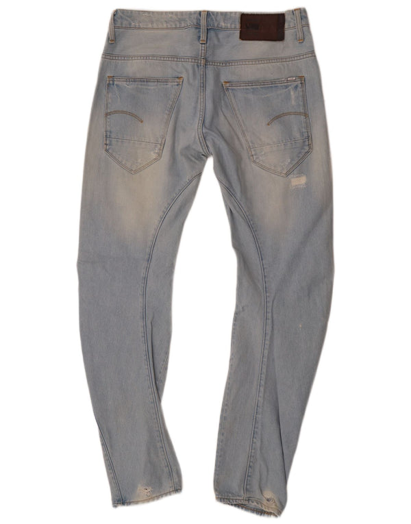 G-Star Masculino 3D Arc Distressed Jeans Slim W31 L32 Algodão Azul