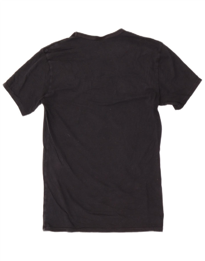 Camiseta masculina Calvin Klein com estampa gráfica pequena de algodão preto