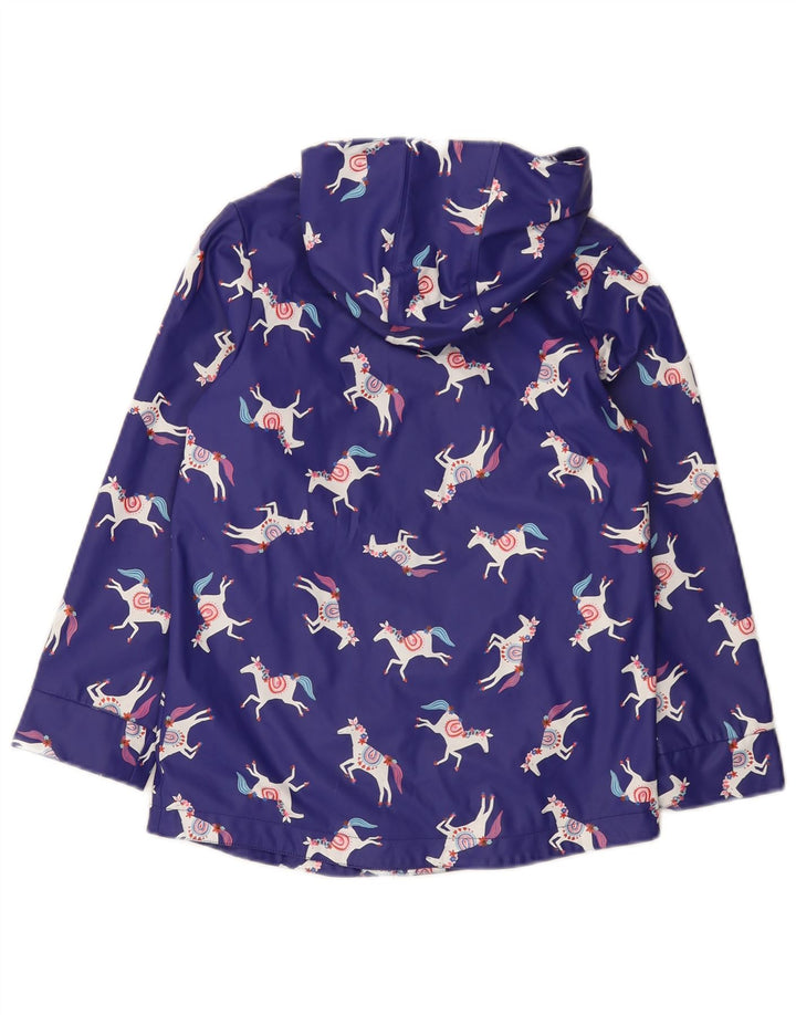 Joules Meninas Padrão Abstrato Jaqueta de Chuva 7-8 Anos Azul Animal Print