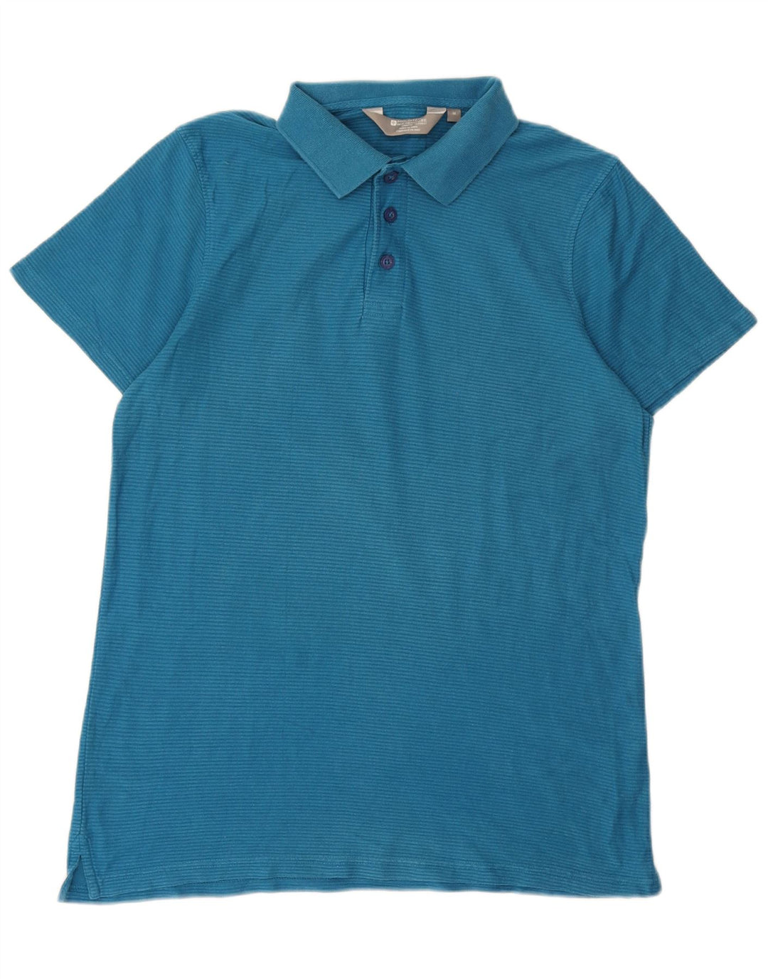 Camisa polo masculina Mountain Warehouse de algodão listrado azul médio