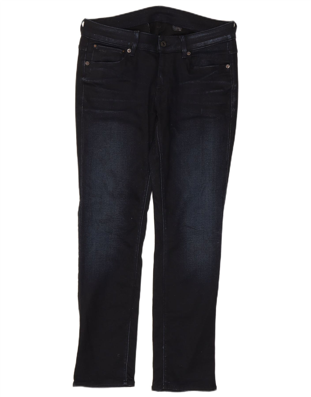 Jeans retos masculinos G-Star W32 L30 algodão azul marinho