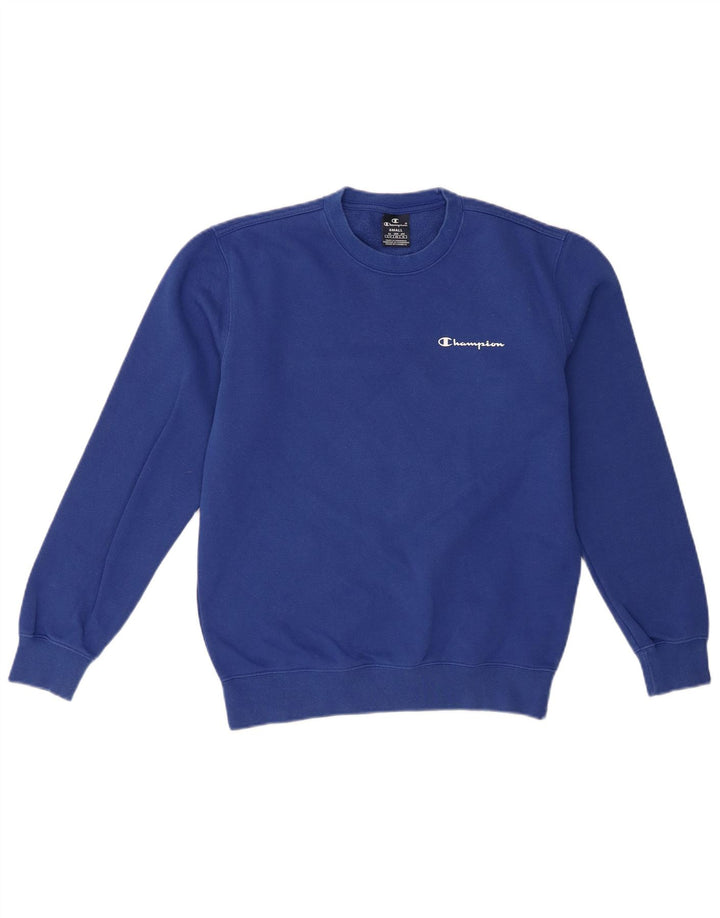 CHAMPION Moletom Masculino Jumper Pequeno Azul Algodão