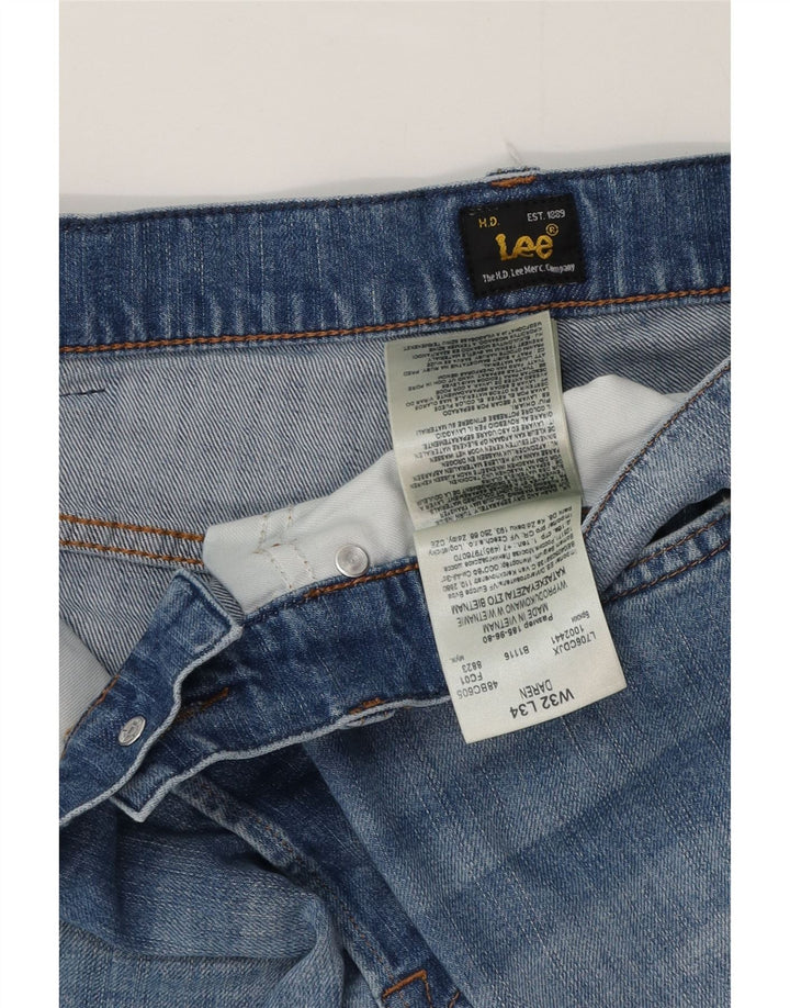 Lee Mens Daren Straight Jeans W32 L34 Azul Algodão