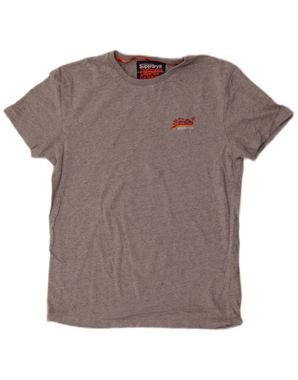Camiseta masculina Superdry Top pequeno algodão cinza