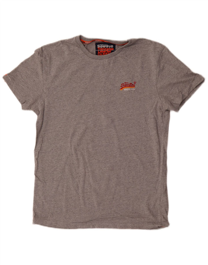Camiseta masculina Superdry Top pequeno algodão cinza