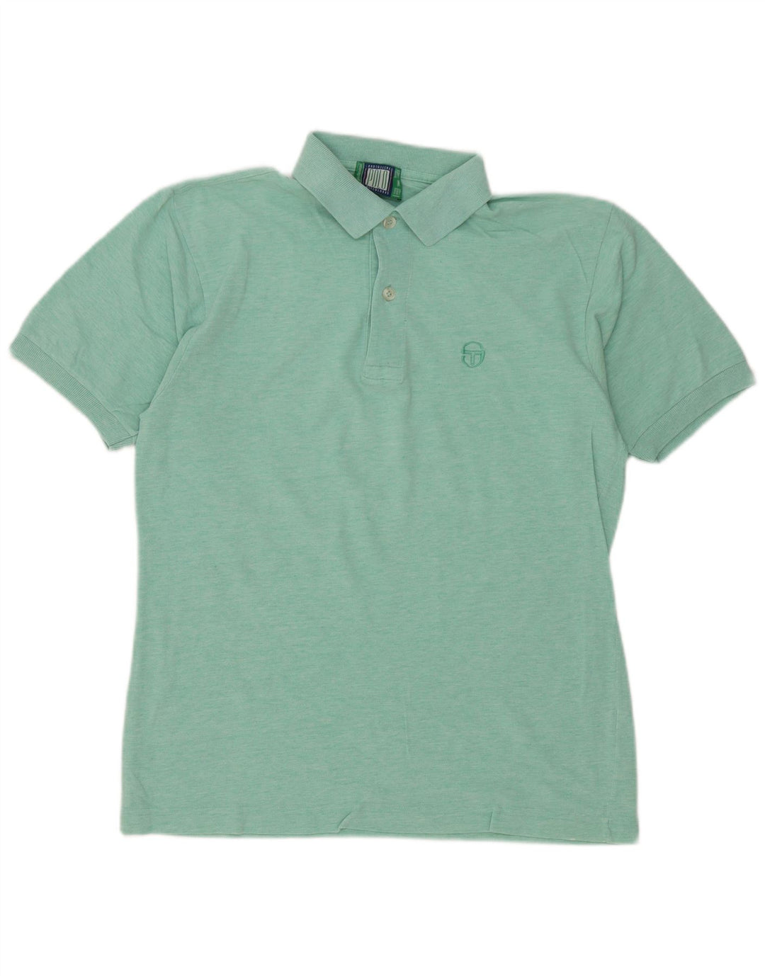 Camisa polo masculina Sergio Tacchini algodão manchado verde médio