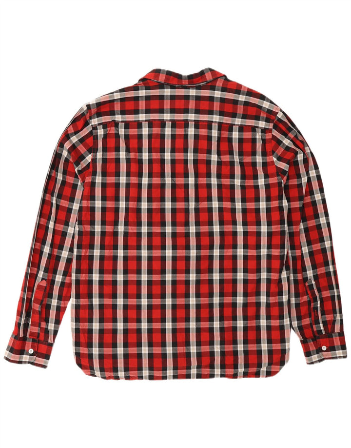 Camisa masculina Levi's XL vermelha xadrez algodão