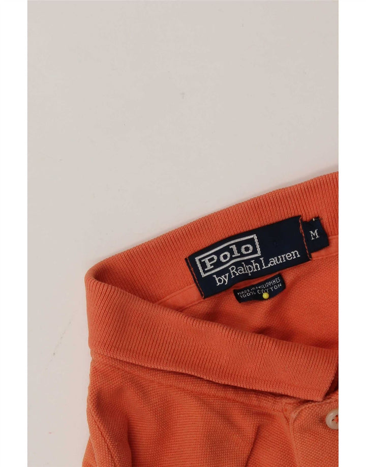 Camisa polo masculina Polo Ralph Lauren médio laranja algodão
