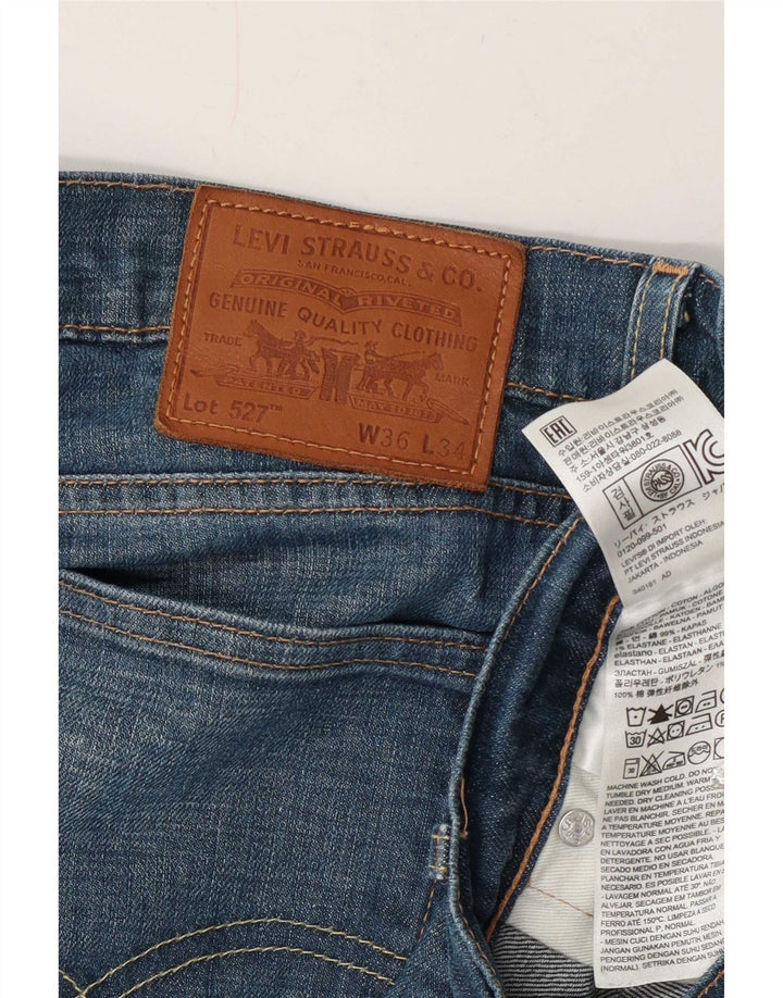 Levi's Masculino 527 Bootcut Jeans W36 L30 Azul Algodão
