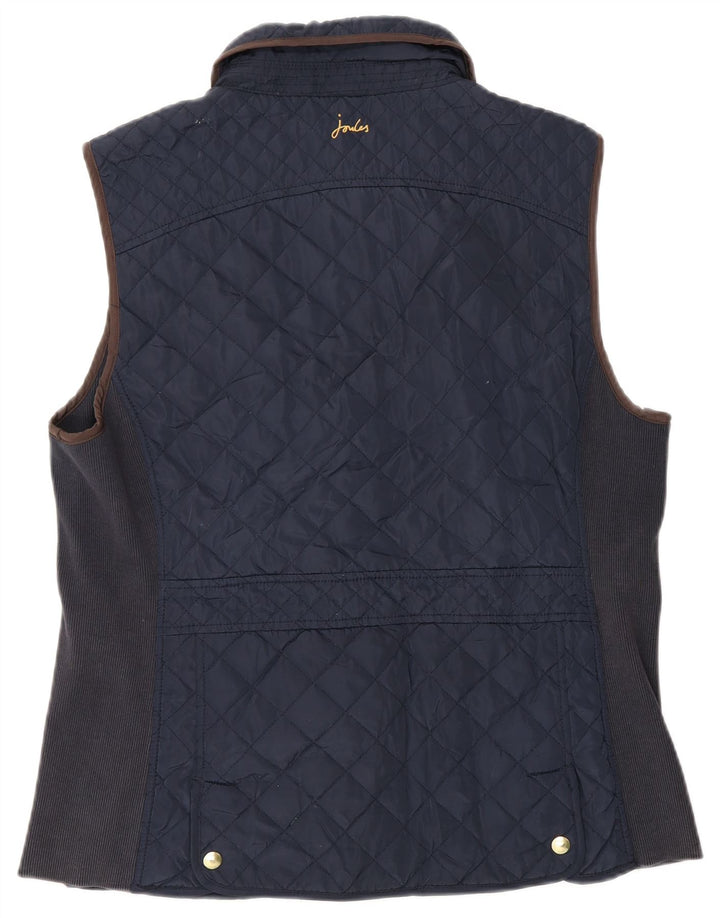 Gilet feminino acolchoado Joules UK 16 grande poliéster azul marinho
