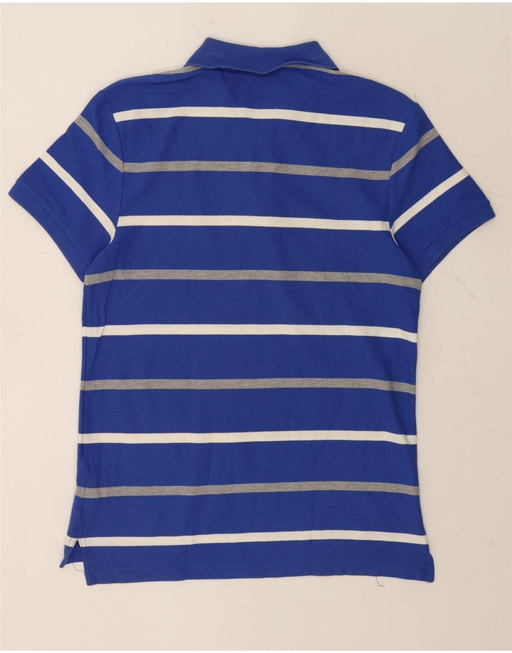 Camisa polo masculina NIKE grande algodão listrado azul