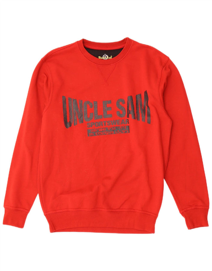 Tio Sam moletom gráfico masculino jumper grande algodão vermelho