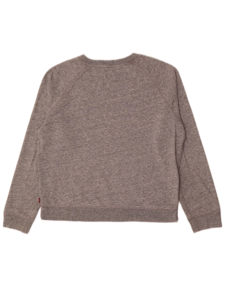 Moletom gráfico feminino Levi's Jumper UK 14 cinza médio manchado