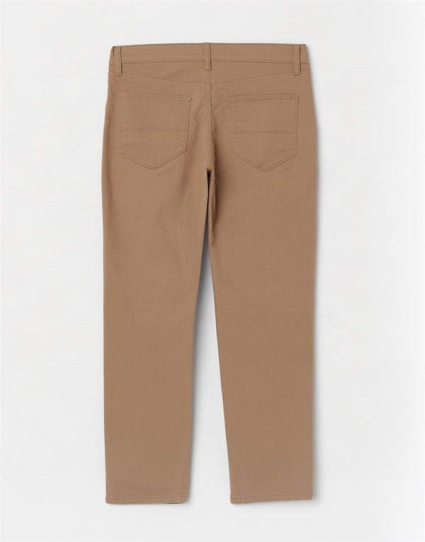 Jeans justos femininos Marks & Spencer W34 L29 algodão bege