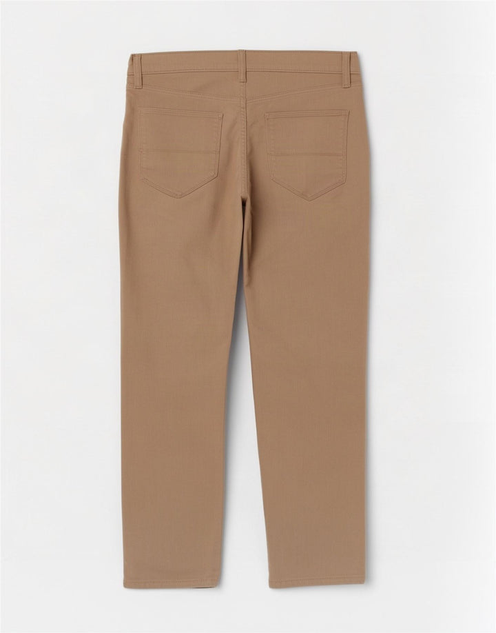 Jeans justos femininos Marks & Spencer W34 L29 algodão bege