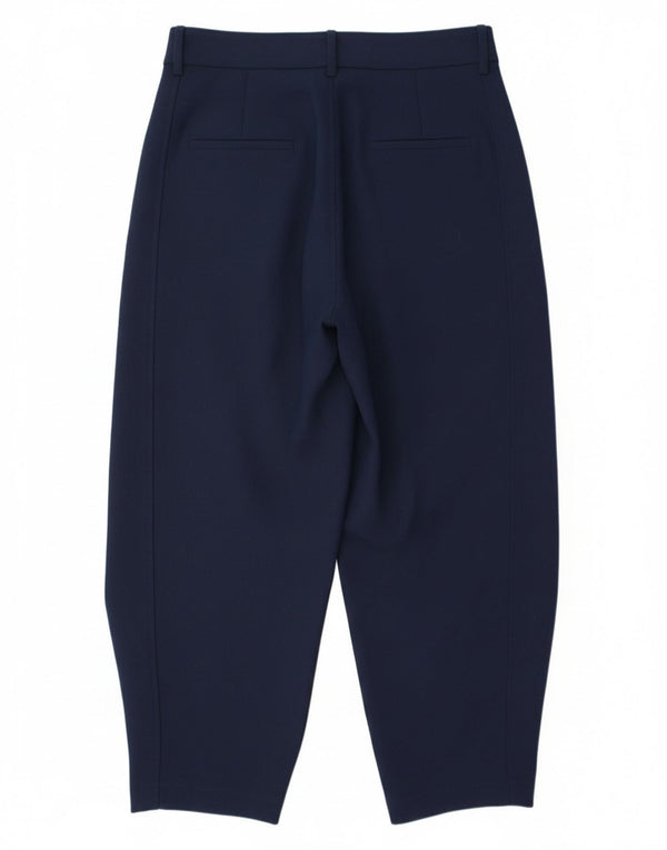 Calça Chino Feminina Zara Pegged Médio W28 L26 Azul Marinho Poliéster