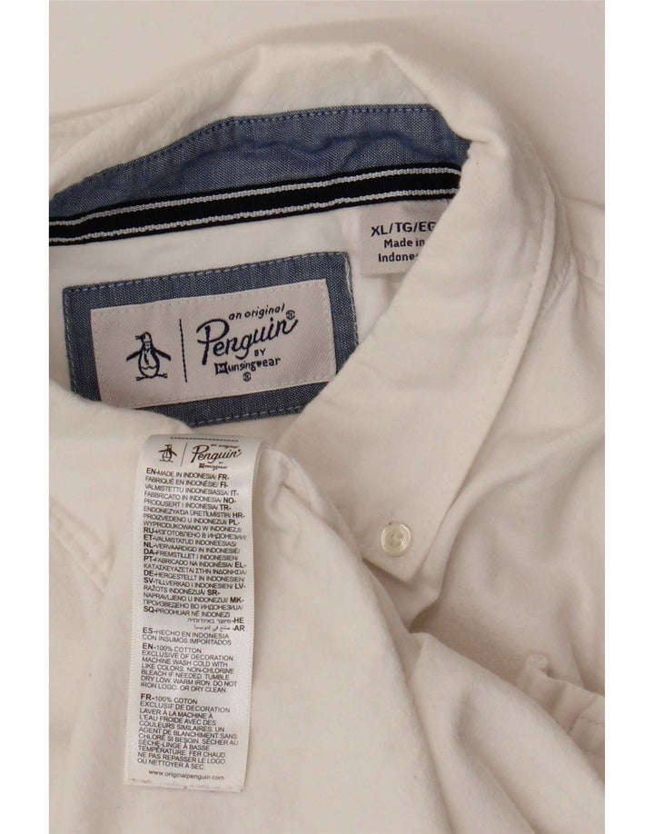 Camisa masculina de manga curta Penguin XL algodão branco