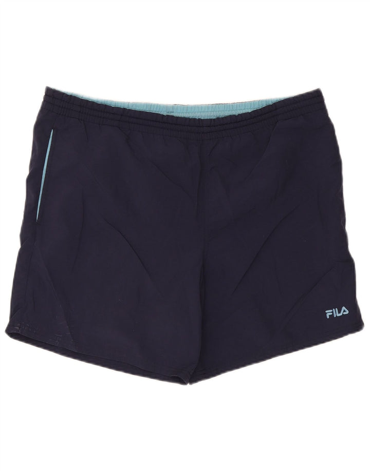 Fila Mens Sport Shorts Grande Poliéster Azul Marinho