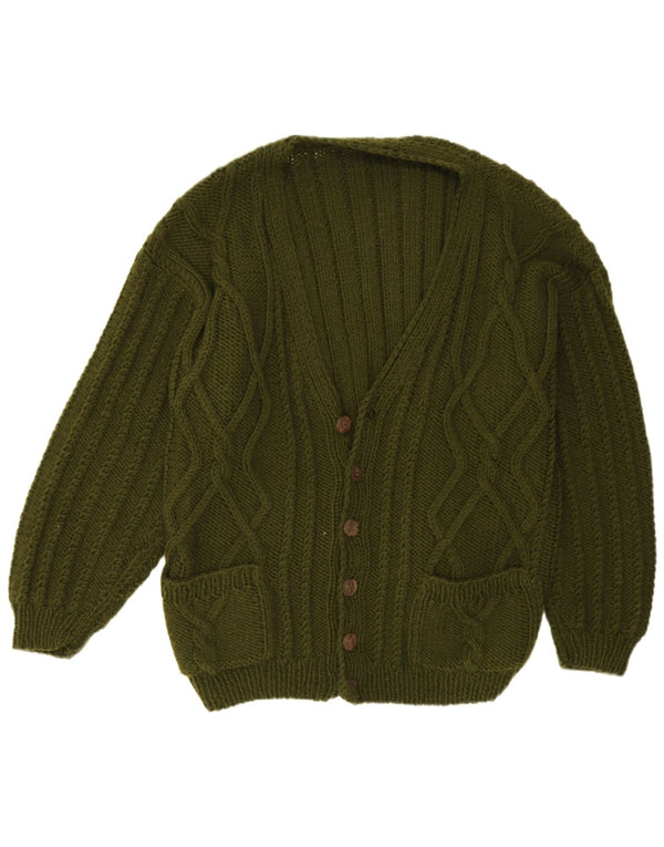 Suéter Cardigan Masculino Vintage XL Caqui