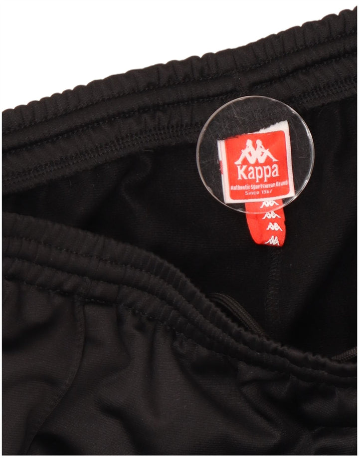 Kappa Mens Graphic Calças de treino médio preto