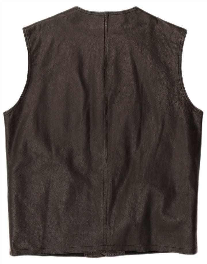 Colete de couro masculino Arsenal UK 38 médio preto