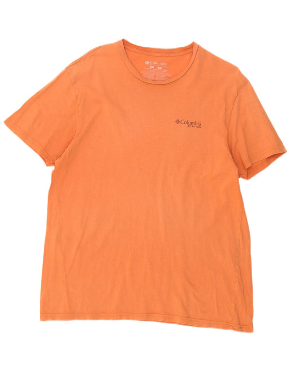 Columbia Camiseta masculina gráfica grande algodão laranja