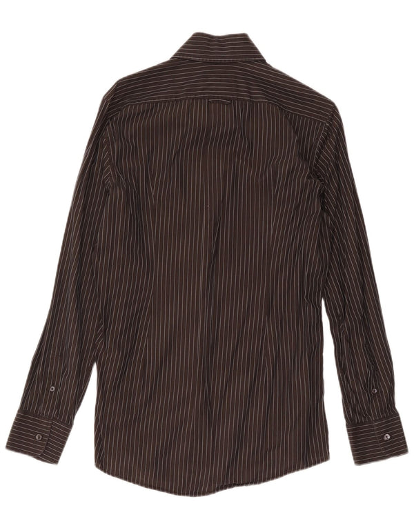 Camisa masculina Dolce & Gabbana tamanho 40 15 1/2 risca de giz preta média