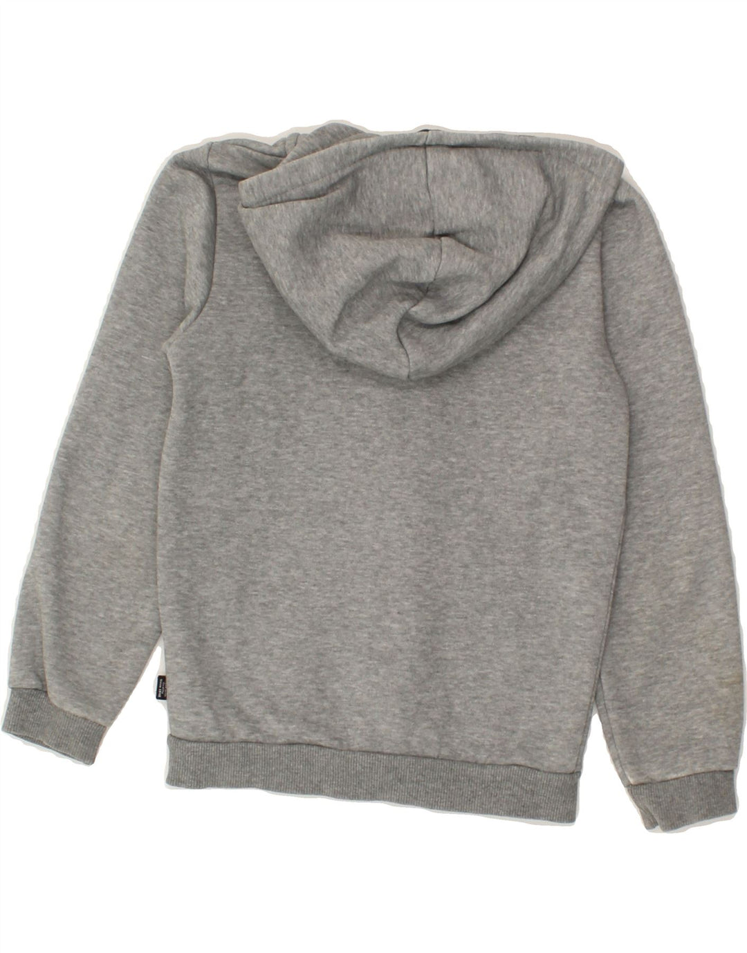 PUMA Boys Graphic Zip Hoodie Sweater 7-8 Years Grey Cotton Vintage Puma and Second-Hand Puma from Messina Hembry 