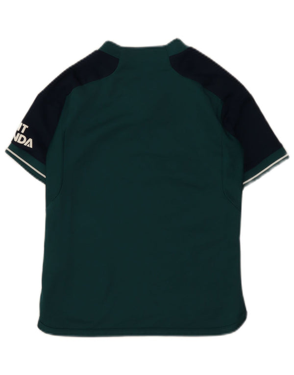 ADIDAS Meninos Fly Emirates Graphic T-Shirt Top 9-10 Anos Verde Colorblock