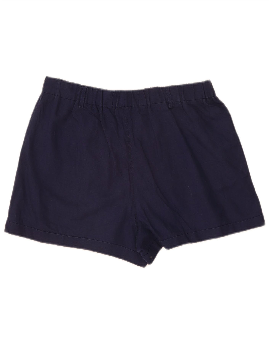 Benetton Shorts feminino casual médio W30 linho azul marinho