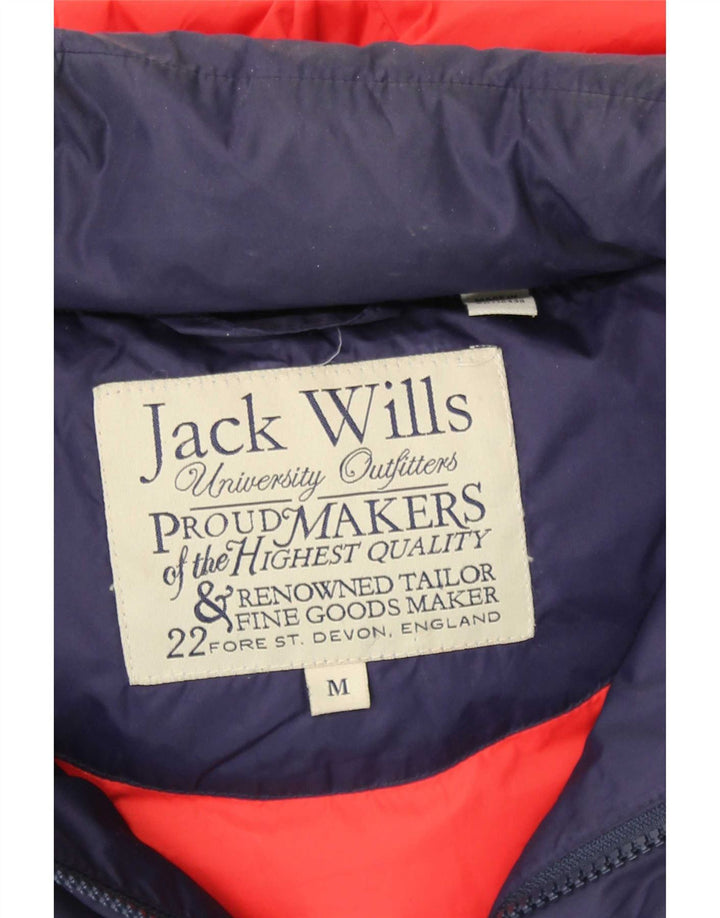 Colete acolchoado com capuz masculino Jack Wills UK 38 poliéster azul marinho médio
