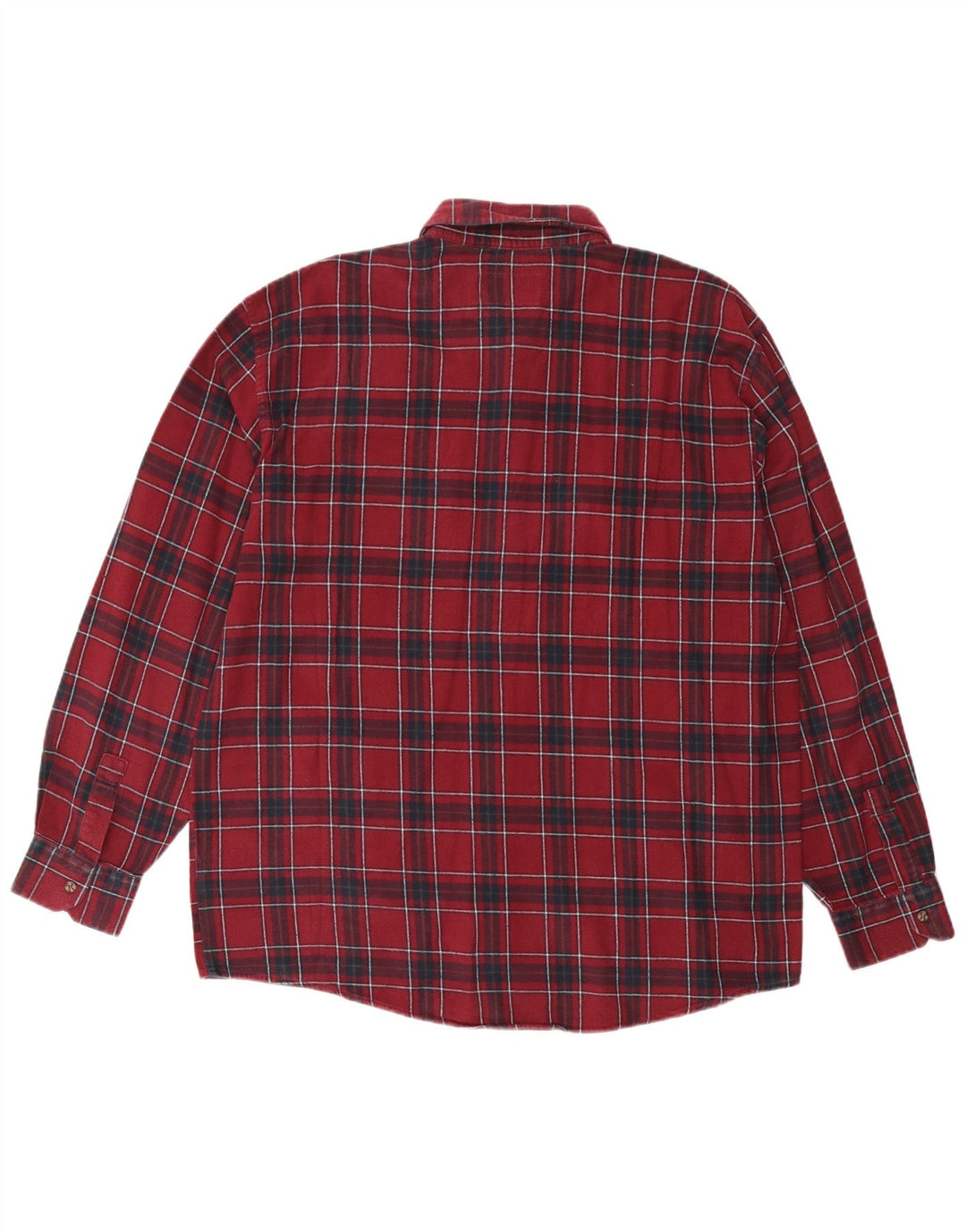 PROJETO EUROPEU Camisa masculina de flanela XL algodão xadrez Borgonha