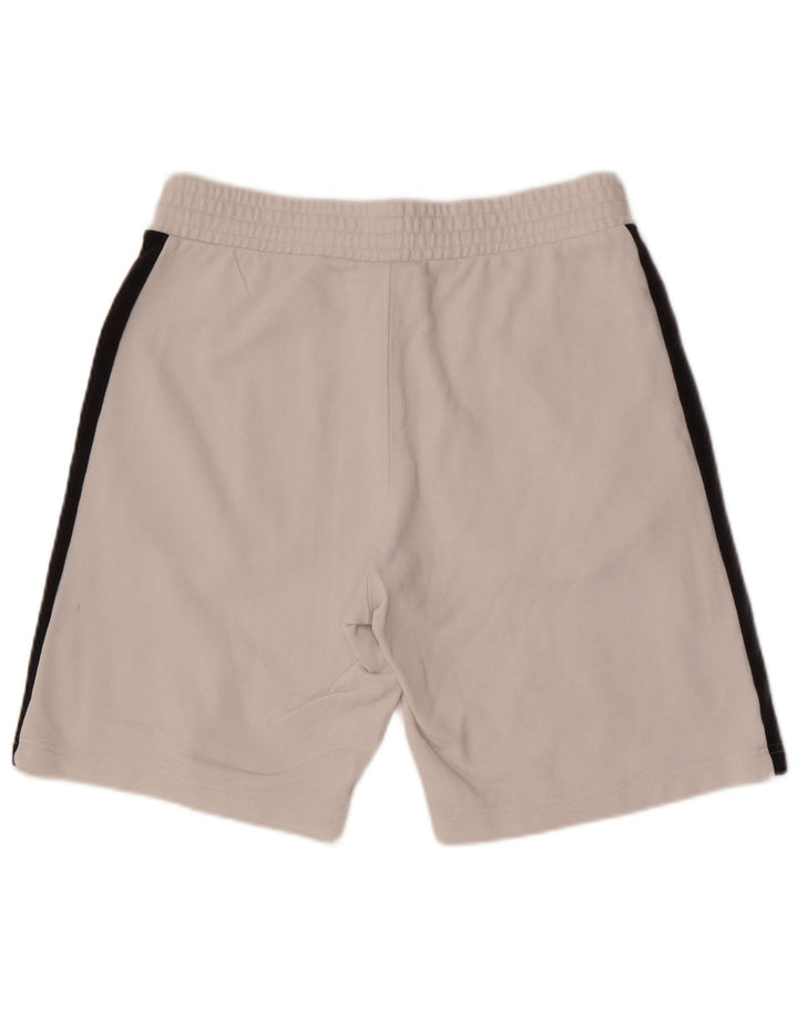 Shorts esportivos masculinos Champion pequeno algodão colorblock branco