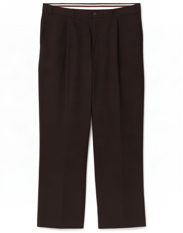 Marks & Spencer Mens Calças de terno reto sob medida W36 L31 Preto