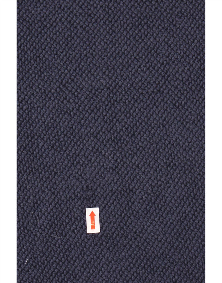 WEIRD FISH Suéter masculino com zíper e gola XL azul marinho algodão