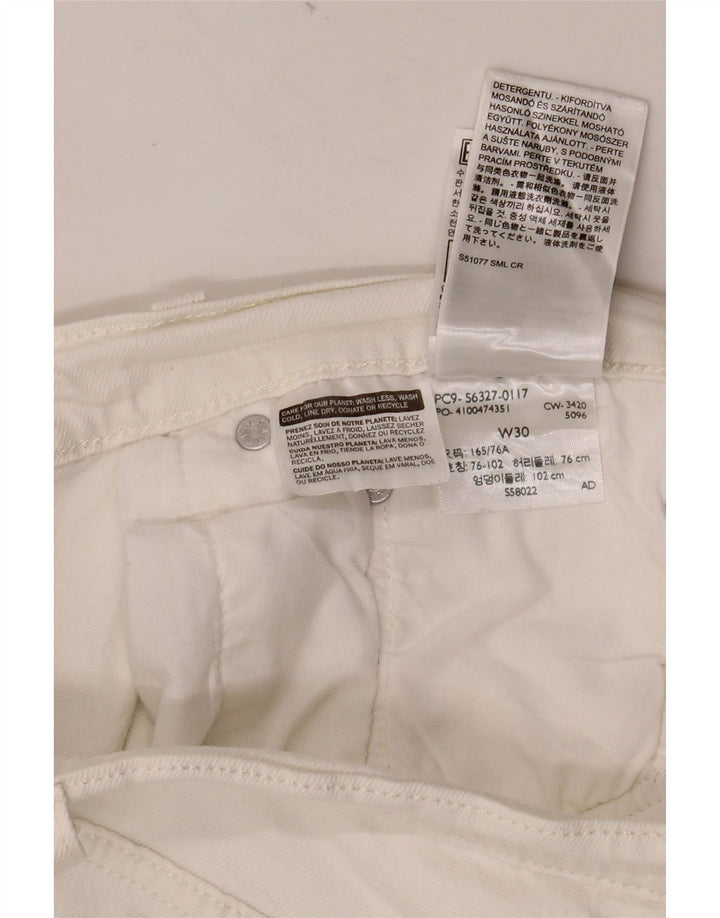 Shorts jeans feminino 501 da LEVI'S W30 algodão branco médio
