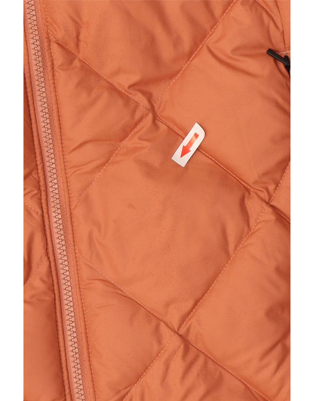 Casaco acolchoado com capuz feminino Columbia UK 14 poliéster laranja médio