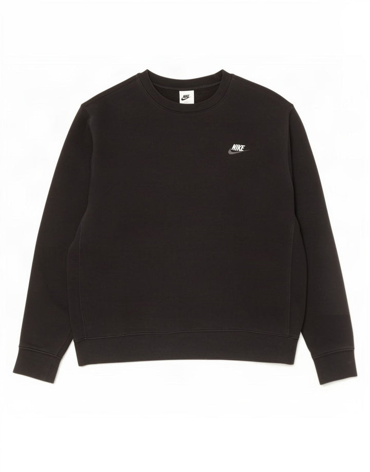 Nike masculino moletom jumper médio algodão preto