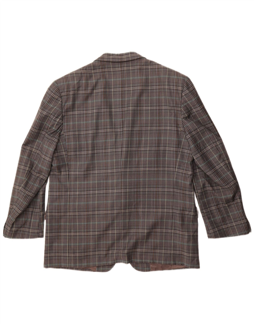 Jaqueta blazer masculina de 2 botões Gianluca Lorenzi IT 56 3XL cinza xadrez lã