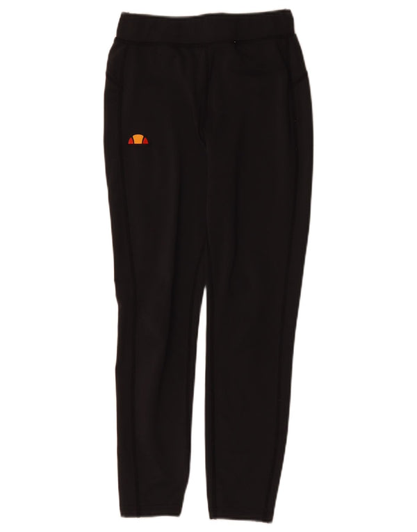 Leggings femininas Ellesse com corte gráfico UK 8 poliéster preto pequeno