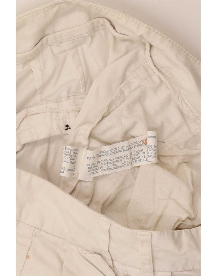 Zara Calça Chino Feminina Slim Médio W32 L30 Algodão Branco