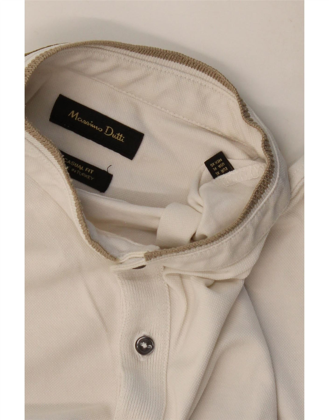 Camisa polo masculina casual MASSIMO DUTTI XL branca