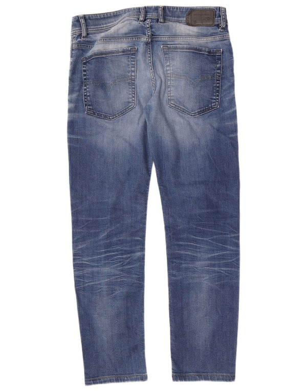 Diesel Mens Troxer Slim Skinny Jeans W32 L28 Azul Algodão