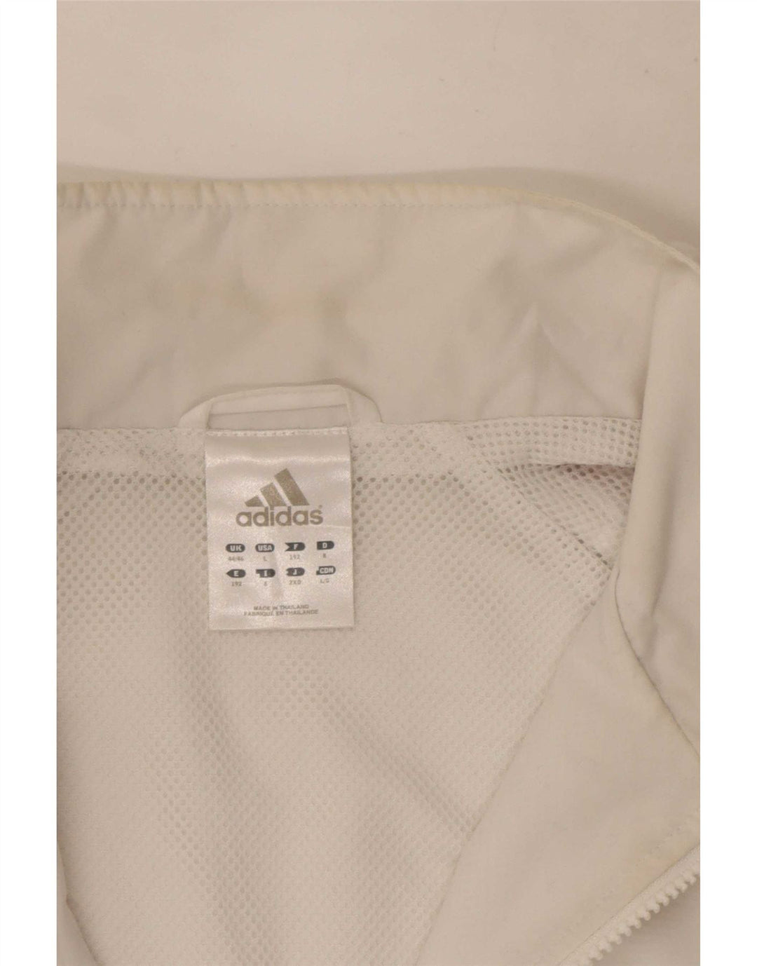 Adidas Mens Tracksuit Top Jacket UK 44/46 Grande Branco Colorblock Poliéster