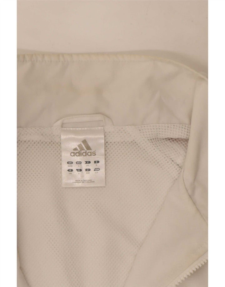 Adidas Mens Tracksuit Top Jacket UK 44/46 Grande Branco Colorblock Poliéster