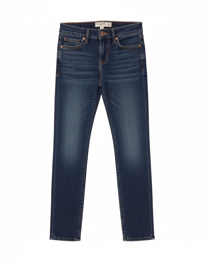 ABERCROMBIE & FITCH Jeans Super Skinny para meninos 11-12 anos W24 L26 Azul