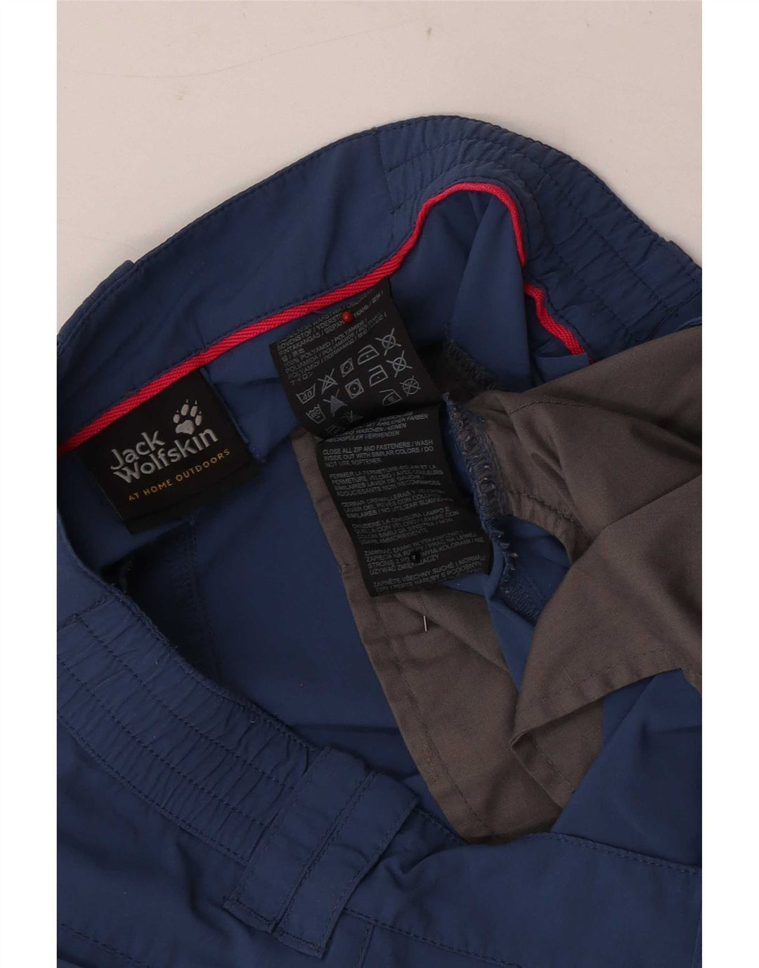 Shorts chino feminino Jack Wolfskin UK 12 médio W32 azul poliamida