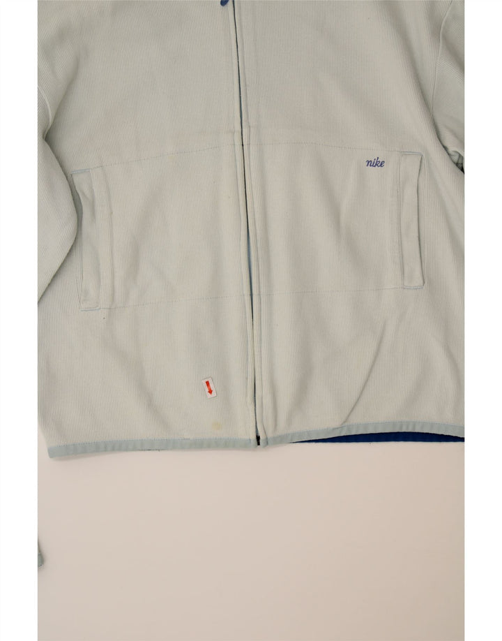 NIKE Womens Crop Zip Hoodie Sweater UK 18 XL Blue Cotton Vintage Nike and Second-Hand Nike from Messina Hembry 